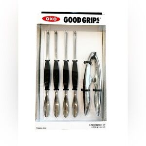 Oxo Good Grips 5 Piece Seafood Set Picks And Cracker NEW Crab Boil